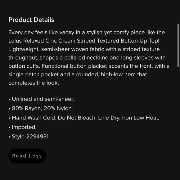 Lulus Relaxed Chic Cream Striped Textured Button-up Top White - Size L - Picture 6 of 7